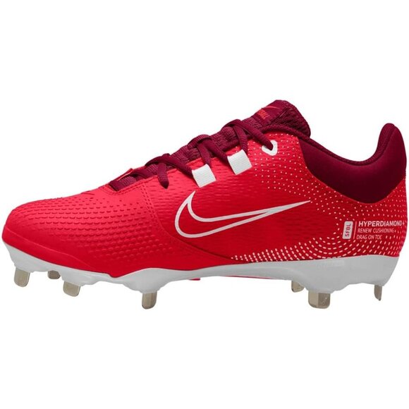 Nike Hyperdiamond 4 Pro Metal Softball Cleats CZ5920-616 Red Size 6.5 - Picture 3 of 5